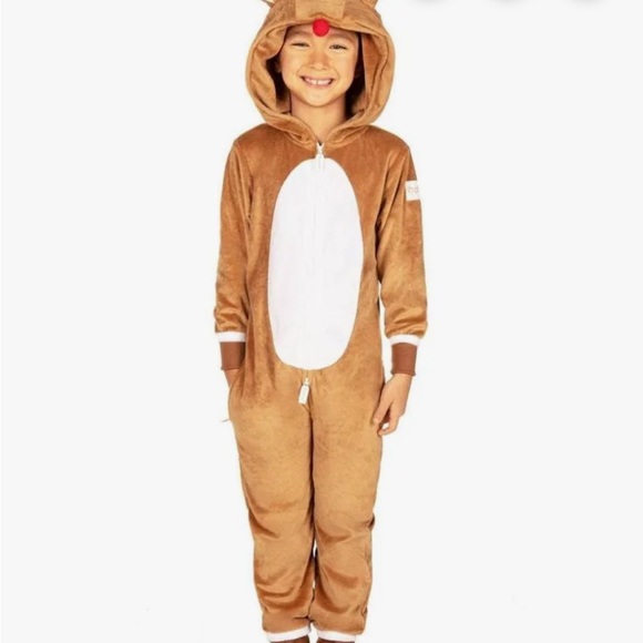 Brown and White Hooded Onesie - Picture 2 of 2